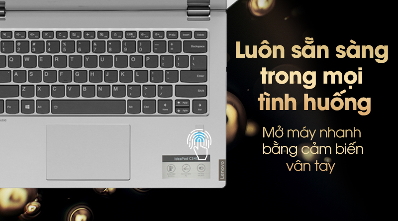 Laptop Lenovo Ideapad C340 14IWL i5 8265U/8GB/256GB/Touch/Win10 (81N4003TVN)