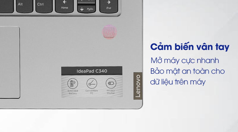 Laptop Lenovo Ideapad C340 14IWL i3 8145U/8GB/256GB/Touch/Win10 (81N4003SVN)