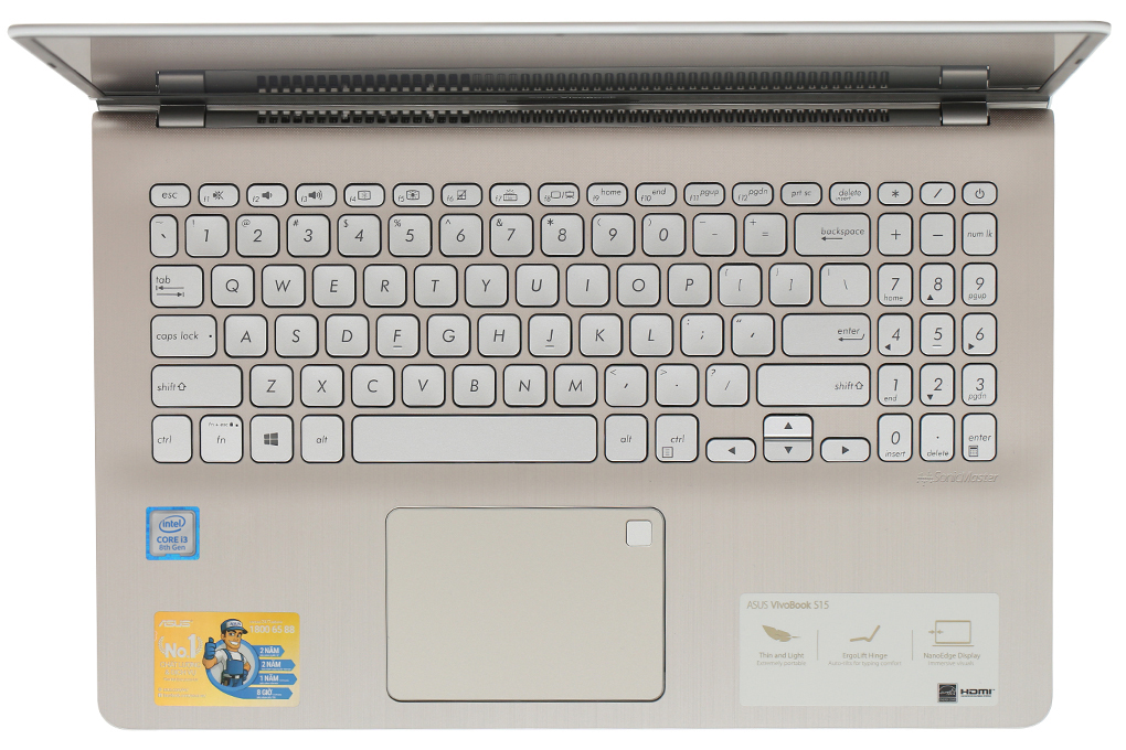 Laptop Asus VivoBook S530FA i3 8145U/4GB/1TB/Win10 (BQ185T) Màu Vàng