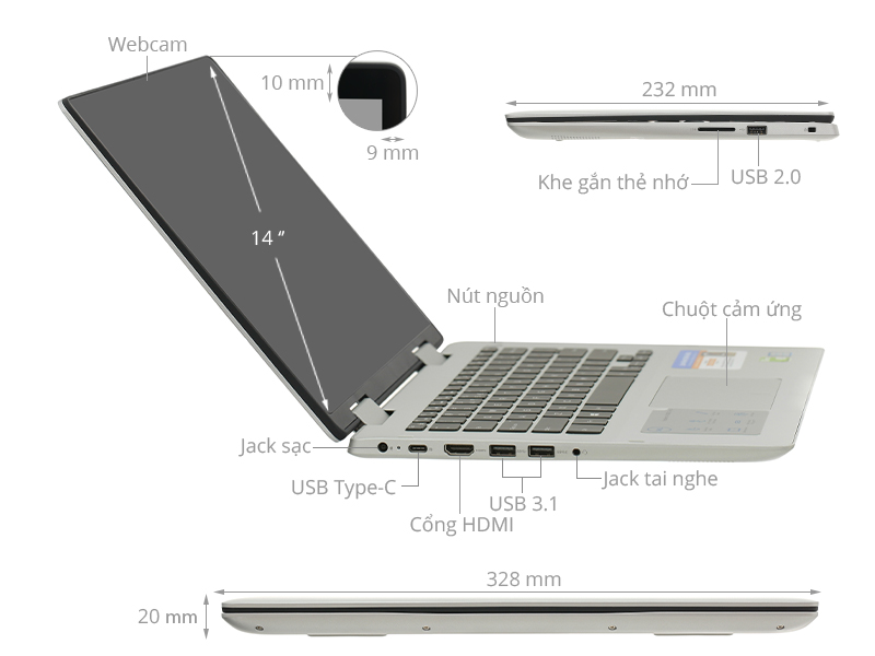 Dell Inspiron 5482 i5 8265U/8GB/256GB/2GB MX130/Touch/Win10 (C4TI5017W)