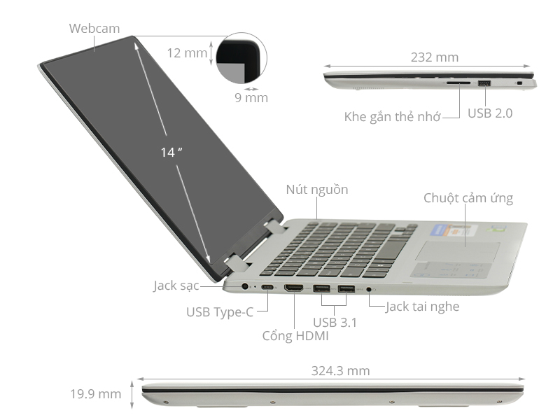 Dell Inspiron 5482 i7 8565U/8GB/256GB/Touch/Pen/Win10 (C4TI7007W)
