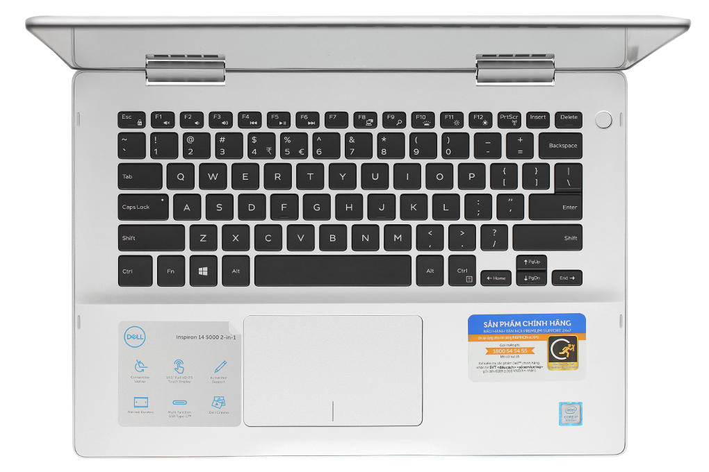 Laptop Dell Inspiron 5482 i7 8565U/8GB/256GB/Touch/Pen/Win10 (C4TI7007W) Màu Bạc