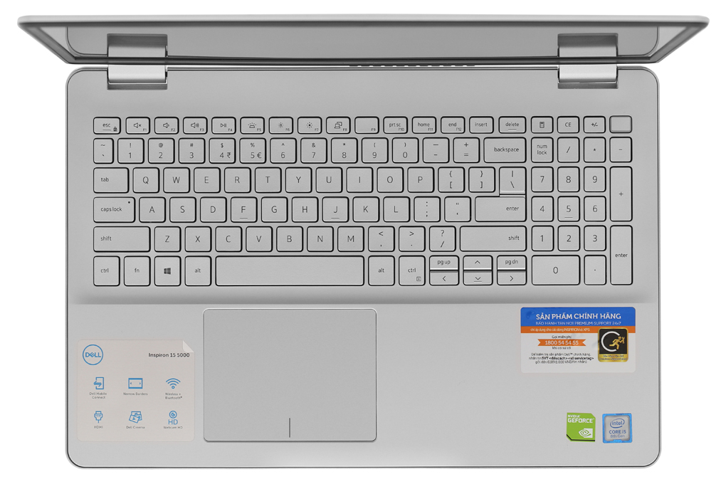 Laptop Dell Inspiron 5584 i5 8265U/4GB/1TB/2GB MX130/Win10 (N5I5384W) Màu Bạc