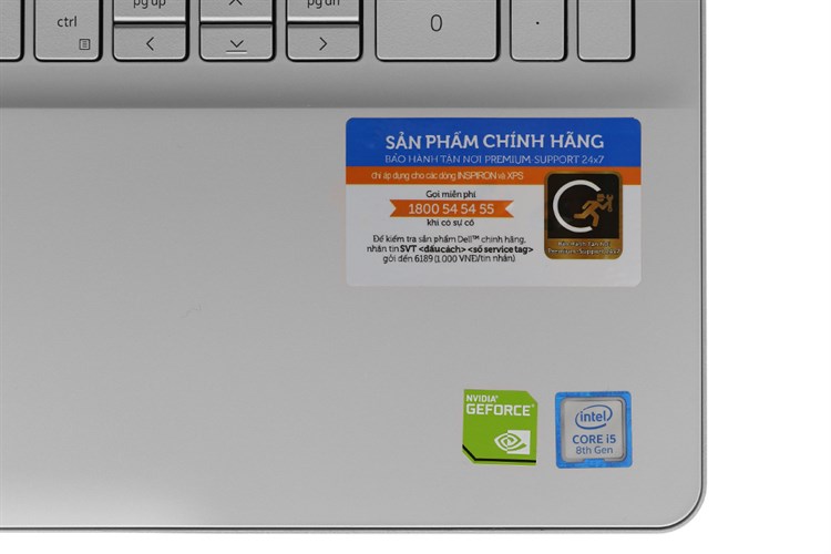Laptop Dell Inspiron 5584 i5 8265U/4GB/1TB/2GB MX130/Win10 (N5I5384W) Màu Bạc