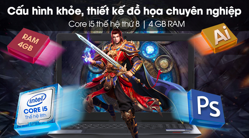 Laptop Dell Inspiron 3580 i5 8265U/4GB/1TB/2GB R520/Win10 (70184569)