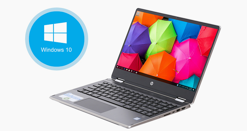 Cài đặt sẵn hệ điều hành Windows 10 bản quyền trên Laptop HP Pavilion x360 dh0103TU 