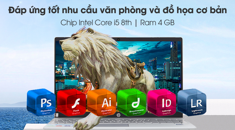 Laptop HP Pavilion 15 cs2034TU i5 8265U/4GB/1TB/Win10 (6YZ06PA)