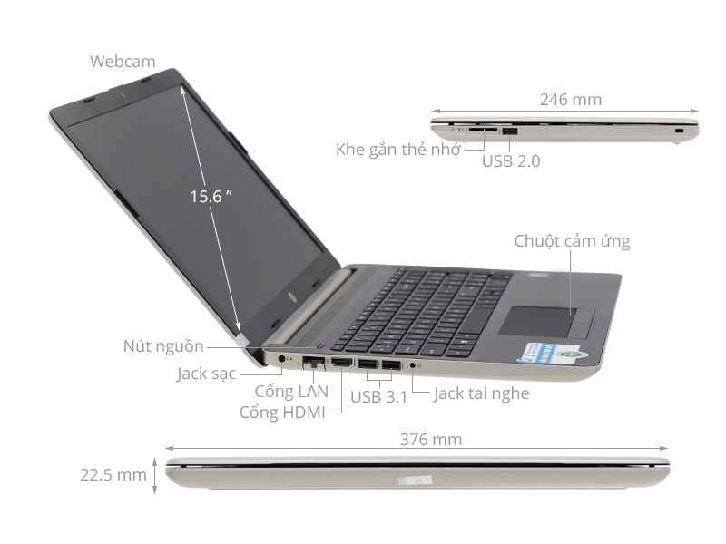 HP 15 da0359TU N4417/4GB/500GB/Win10 (6KD00PA)