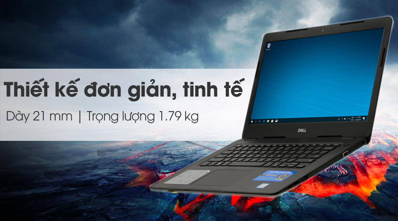 Laptop Dell Vostro 14 3481 i3 7020U/4GB/1TB/Win10 (70187645)