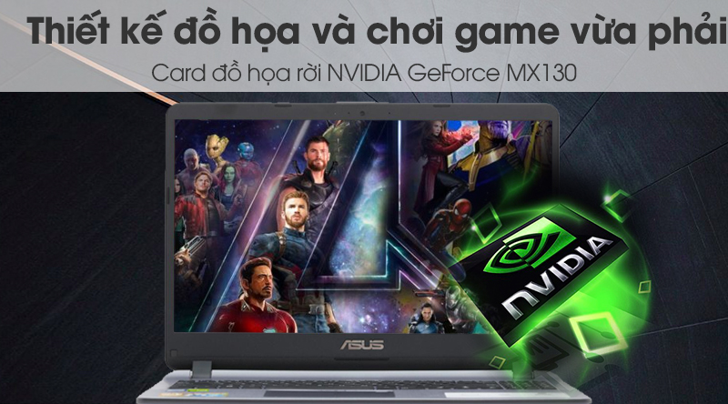 Laptop Asus VivoBook X507UF i7 8550U/4GB/1TB/2GB MX130/Win10 (EJ079T)