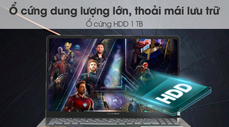 Laptop Asus VivoBook S530UA i5 8250U/4GB/1TB/Win10 (BQ278T)