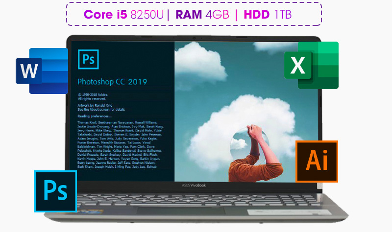 Laptop Asus Vivobook S530UA đáp ứng hoàn hảo mọi nhu cầu văn phòng.