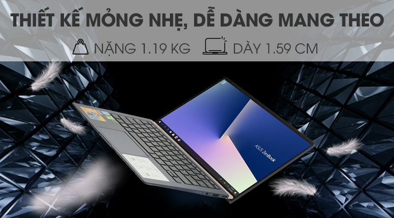 Laptop Asus ZenBook 14 UX433FN i5 8265U/8GB/512GB/2GB MX150/Win10 (A6125T)