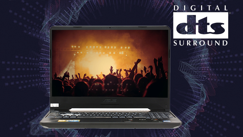 Laptop Asus TUF Gaming FX505-BQ052T đem đến âm thanh vòm to rõ và cho phép điều chỉnh âm Laptop Asus TUF Gaming FX505-BQ052T đem đến âm thanh vòm to rõ và cho phép điều chỉnh âm