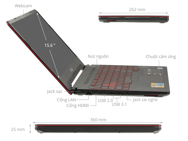 Asus Gaming FX505GD i5 8300H/8GB/1TB/4GB GTX1050/Win10 (BQ088T)