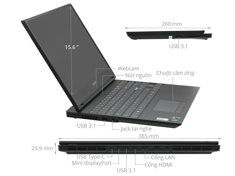 Lenovo Legion Y530 15 i7 8750H/8GB/2TB+16GB/4GB GTX1050Ti/Win10 (81FV008LVN)