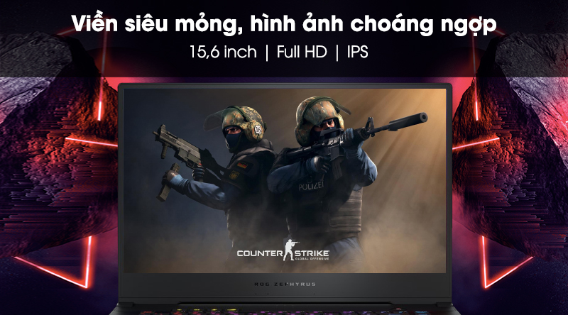 Laptop Asus Gaming Rog Zephyrus GU502G i7 9750H/16GB/512GB/ GTX1660Ti/Túi/Win10 (ES014T)