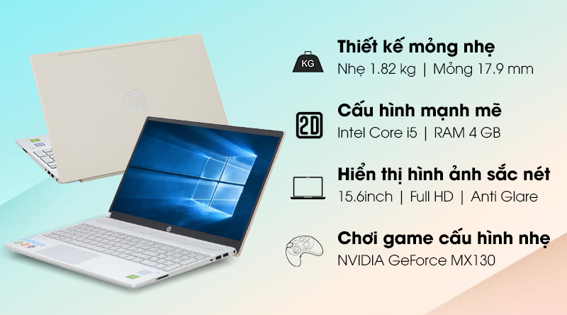 Laptop HP Pavilion 15 cs2056TX i5 8265U/4GB/1TB/2GB MX130/Win10 (6YZ11PA)