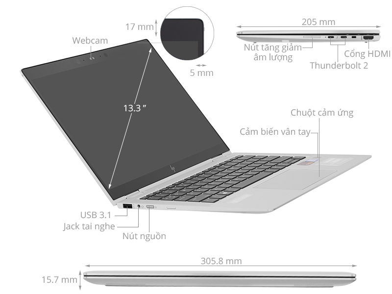 HP EliteBook X360 13 i7 8550U/16GB/512GB/Win10 (5AS42PA)