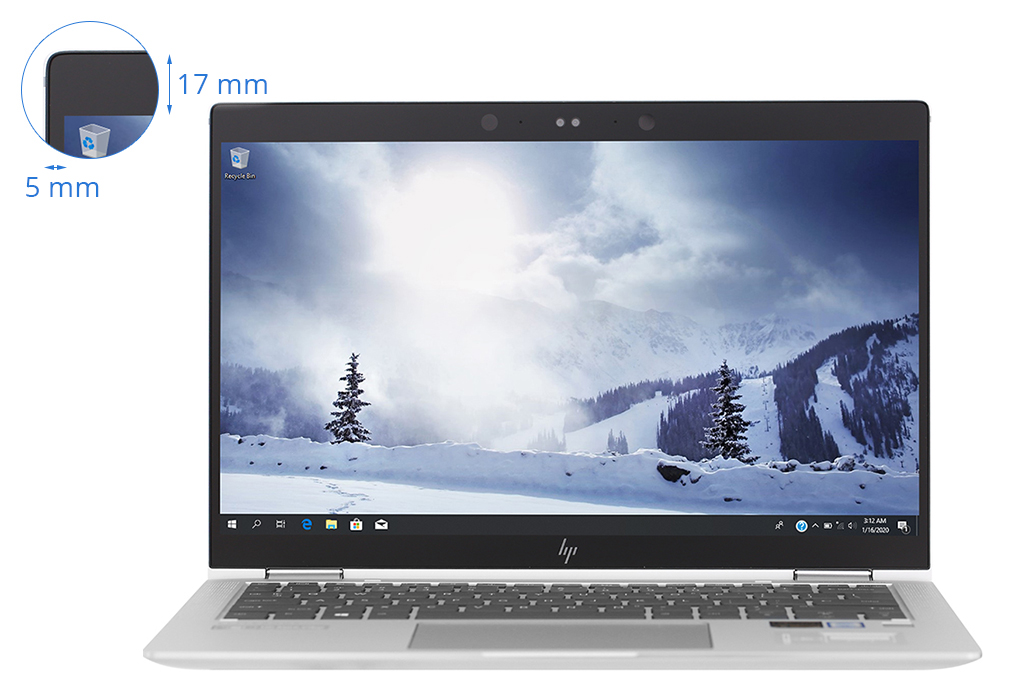 Laptop HP EliteBook X360 13 i7 8550U/16GB/512GB/Win10 (5AS42PA) Màu Bạc