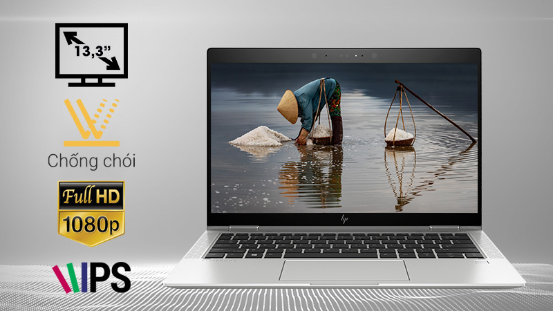 Laptop HP Elitebook X360 1030 G3 5AS42PA là màn hình 13,3 inch độ phân giải Full HD Laptop HP Elitebook X360 1030 G3 5AS42PA là màn hình 13,3 inch độ phân giải Full HD