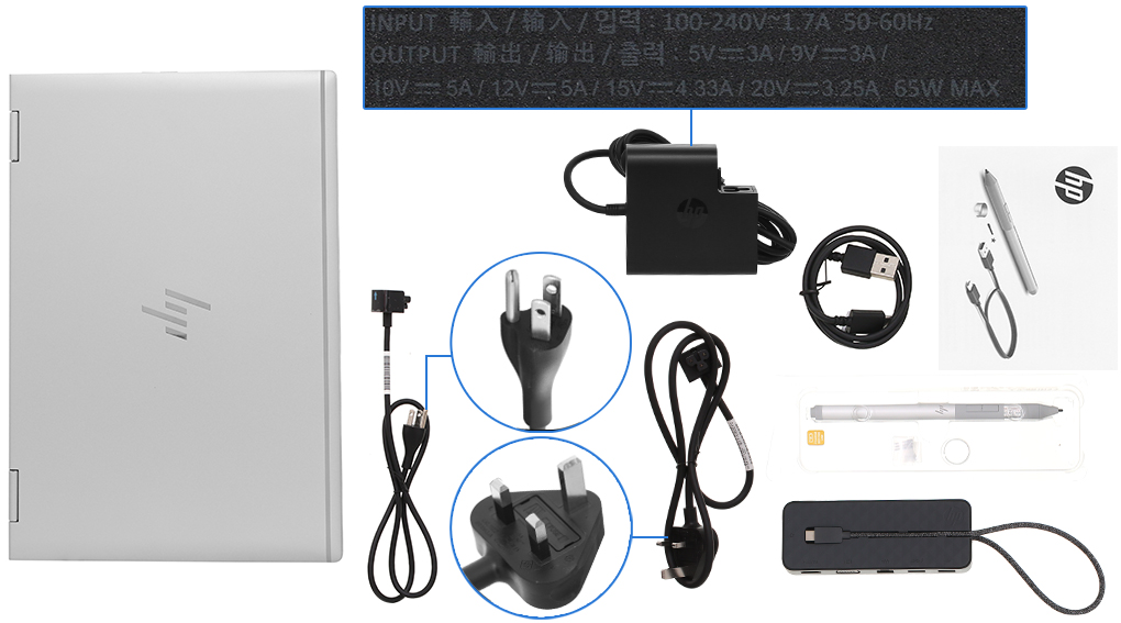 Bộ sản phẩm gồm: Dây nguồn ( 2 dây ) , Sách hướng dẫn, Bút cảm ứng, Thùng máy, Adapter sạc, Cáp ( 1 dây cáp, 1 hub chuyển )