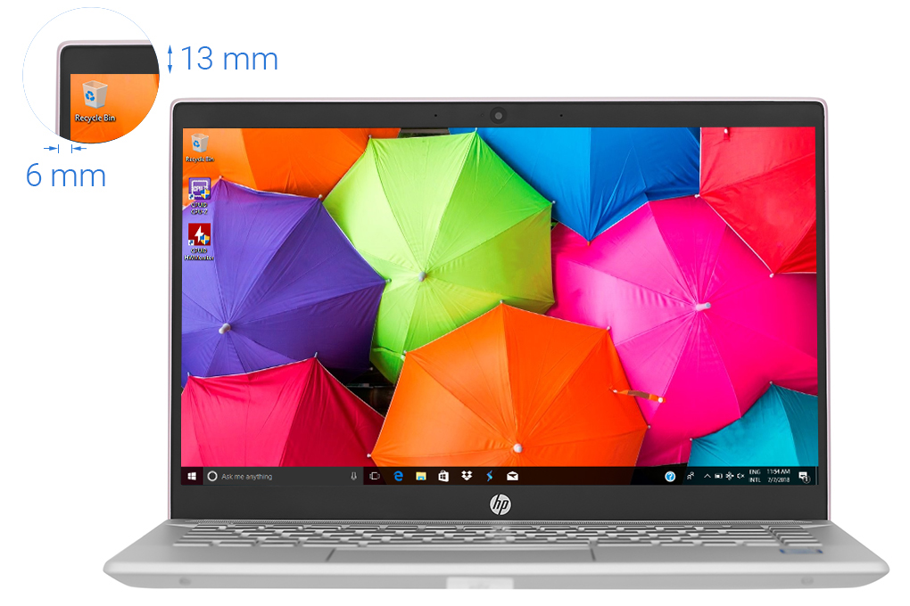 Laptop HP Pavilion 14 ce2038TU i5 8265U/4GB/1TB/Win10 (6YZ21PA) Màu Hồng