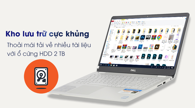 Laptop Dell Inspiron 15 5584 i5 8265U/8GB/2TB/2GB MX130/Win10 (N5I5353W)