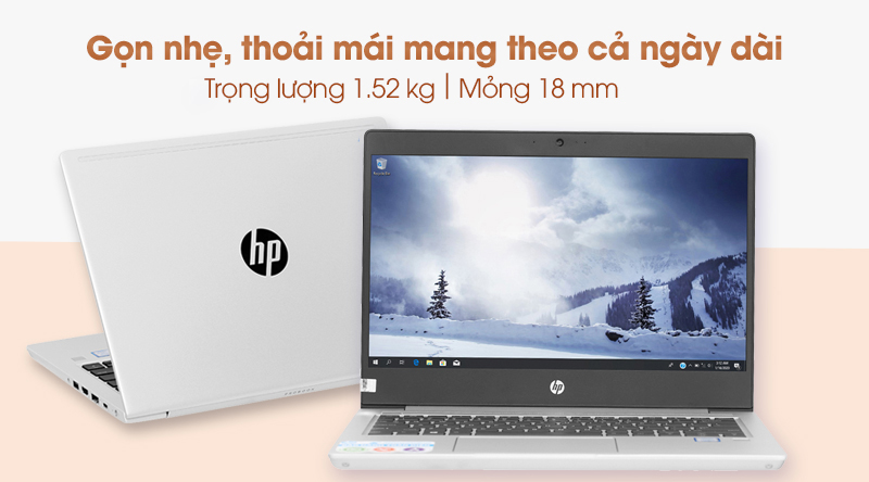 Laptop HP Probook 430 G6 (5YM98PA) thiết kế gọn nhẹ Laptop HP Probook 430 G6 (5YM98PA) thiết kế gọn nhẹ