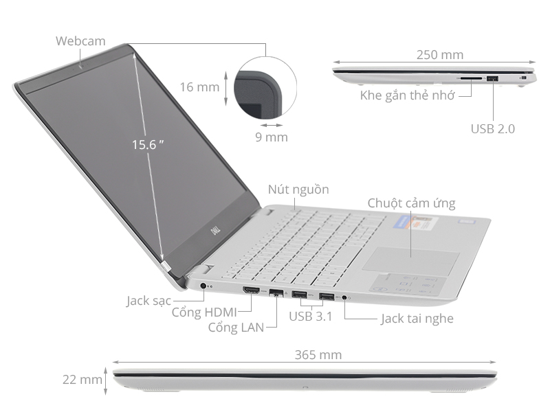 Dell Inspiron 15 5584 i5 8265U/8GB/256GB/2GB MX130/Win10 (N5I5413W)