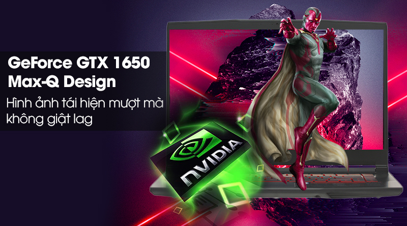 Laptop MSI Gaming 15 GF63 9SC i7 9750H/8GB/256GB/4GB GTX1650/Win10 (070VN)