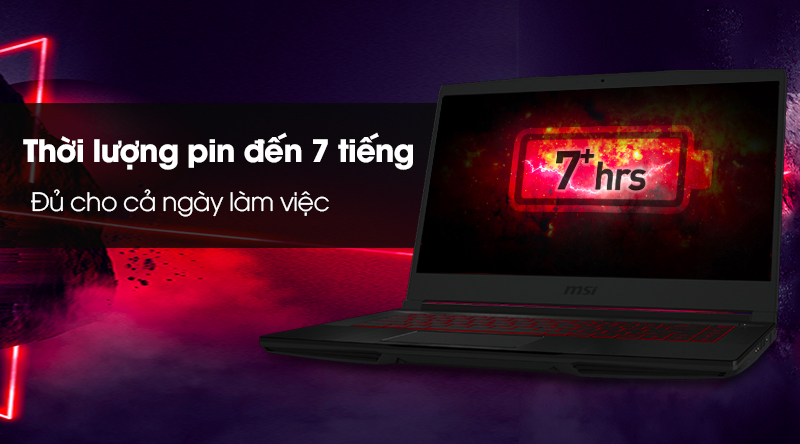 Laptop MSI Gaming 15 GF63 9SC i7 9750H/8GB/256GB/4GB GTX1650/Win10 (070VN)