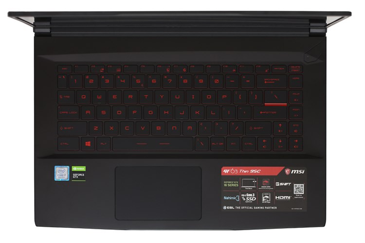 Laptop MSI Gaming 15 GF63 9SC i7 9750H/8GB/256GB/4GB GTX1650/Win10 (070VN) Màu Đen