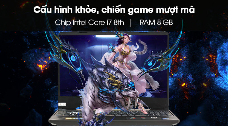 Laptop Asus Gaming FX505GE i7 8750H/8GB/512GB/4GB GTX1050Ti/Win10 (AL440T)