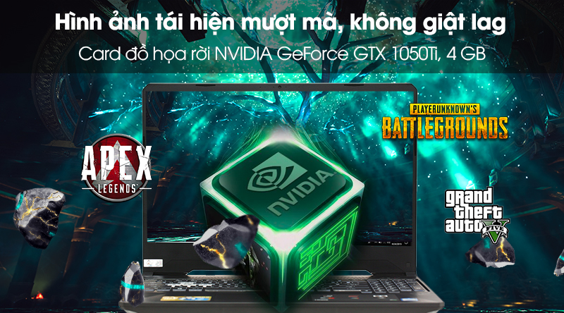 Laptop Asus Gaming FX505GE i7 8750H/8GB/512GB/4GB GTX1050Ti/Win10 (AL440T)