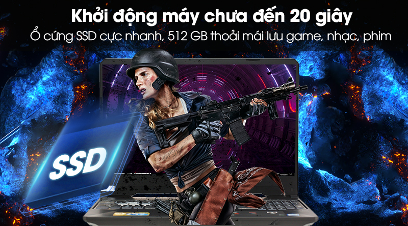 Laptop Asus Gaming FX505GE i7 8750H/8GB/512GB/4GB GTX1050Ti/Win10 (AL440T)