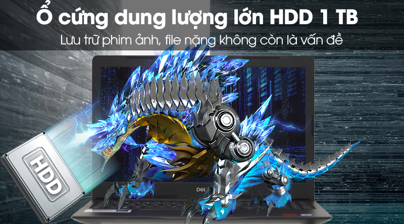 Laptop Dell Inspiron 3581 i3 7020U/4GB/1TB/2GB AMD 520/Win10 (N5I3150W)