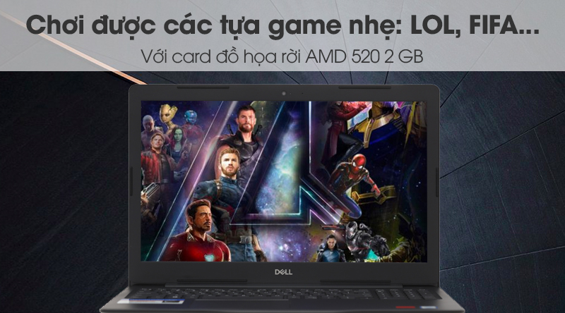 Laptop Dell Inspiron 3581 i3 7020U/4GB/1TB/2GB AMD 520/Win10 (N5I3150W)