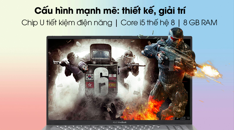 Laptop Asus VivoBook A512F i5 8265U/8GB/512GB/2GB MX250/Win10 (EJ222T)
