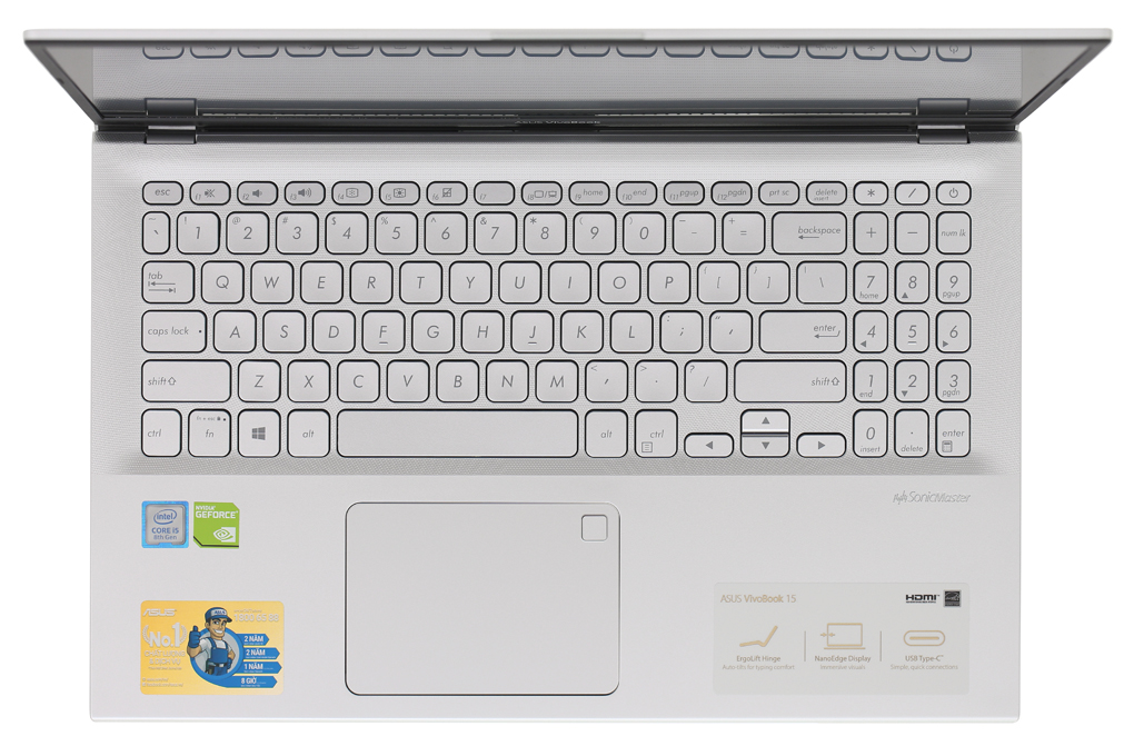 Laptop Asus VivoBook A512F i5 8265U/8GB/512GB/2GB MX250/Win10 (EJ222T) Màu Bạc