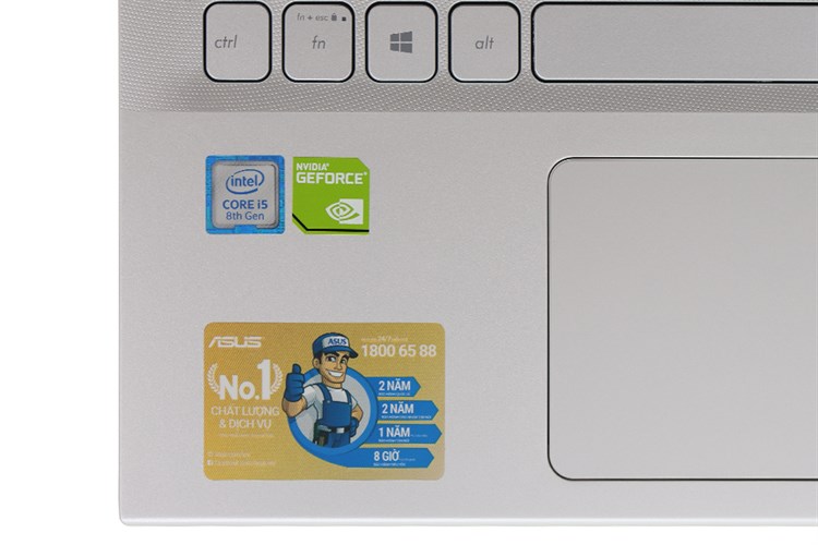 Laptop Asus VivoBook A512F i5 8265U/8GB/512GB/2GB MX250/Win10 (EJ222T) Màu Bạc