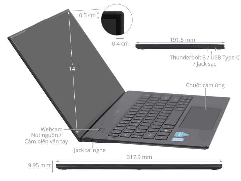 Acer Swift 7 SF714 52T 76C6 i7 8500Y/16GB/512GB/Touch/Túi/Win10 (NX.H98SV.001)