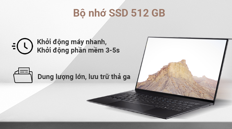 Ổ cứng tốc độ cao trên laptop Acer Swift 7