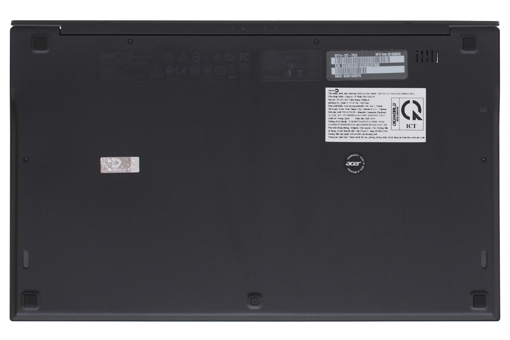 Laptop Acer Swift 7 SF714 52T 76C6 i7 8500Y/16GB/512GB/Touch/Túi/Win10 (NX.H98SV.001) Màu Đen