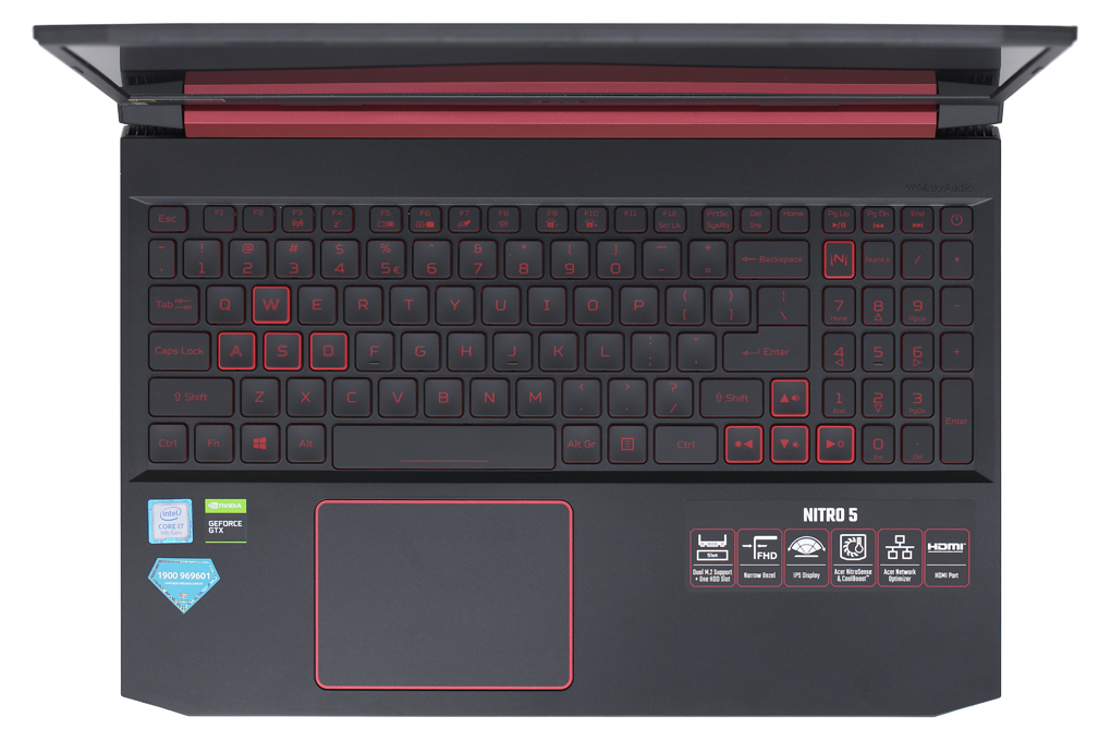 Laptop Acer Nitro AN515 54 71HS i7 9750H/8GB/256GB/4GB GTX1650/Win10 (NH.Q59SV.018) Màu Đen