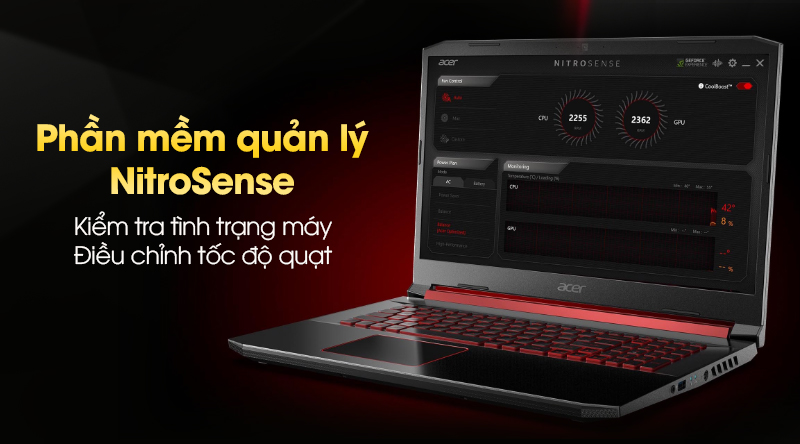 Laptop Acer Nitro AN515 54 52EZ i5 9300H/8GB/256GB/4GB GTX1650/Win10 (NH.Q59SV.019)