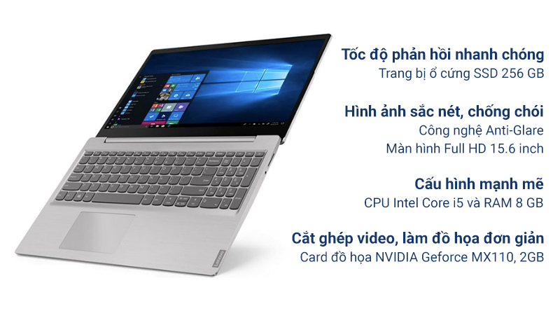 Laptop Lenovo Ideapad S145 15IWL i5 8265U/8GB/256GB/2GB MX110/Win10 (81MV00T9VN)