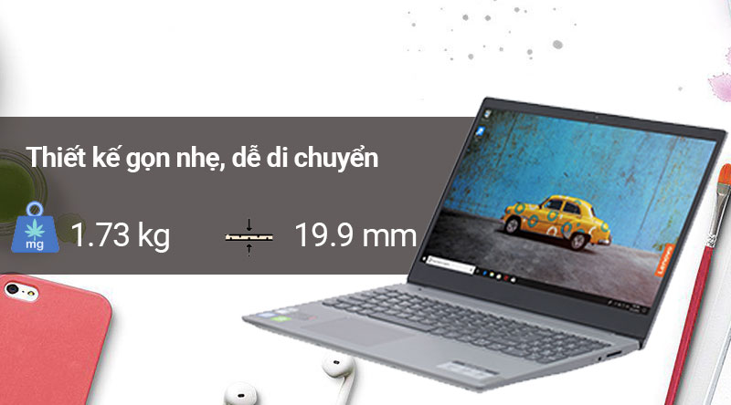 Laptop Lenovo Ideapad S145 15IWL i7 có thiết kế gọn nhẹ