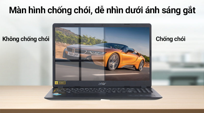Màn hình chống chói trên laptop Acer Aspire A315 i3 (NX.HEFSV.003)