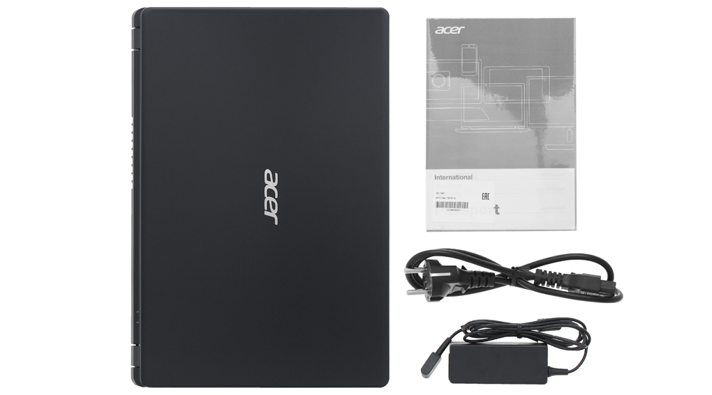 Bộ sản phẩm gồm: Sách hướng dẫn, Thùng máy, Sạc Laptop Acer